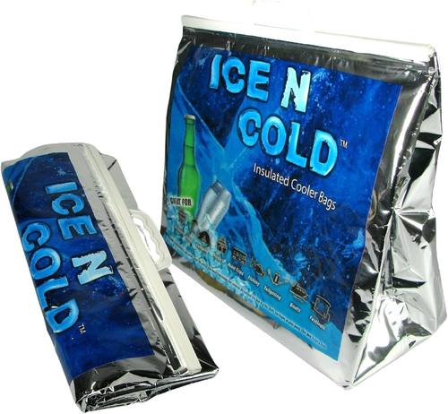 ICE N COLD Insulated Cooler Bag - Large 35 lbs Capacity (Pack of 1) | Lightweight, Soft, Collapsible | Ideal for Groceries, Camping, Hiking, Beach, Travel