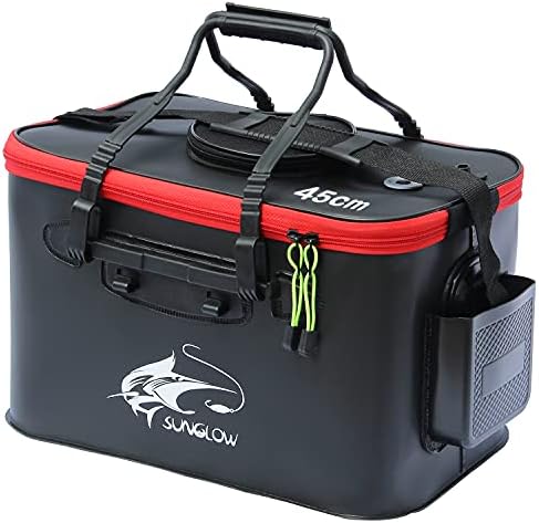 Fishing Bucket, 6Gallon/8Gallon/10Gallon Foldable,Live Fish Bait Container Multi-Functional,Outdoor Camping EVA Fishing Bag and Fish Protection Bucket : Sports &amp; Outdoors