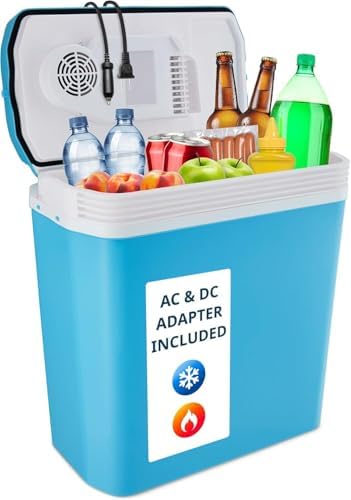 Ivation Electric Cooler & Warmer, Portable Thermoelectric Fridge w/Handle