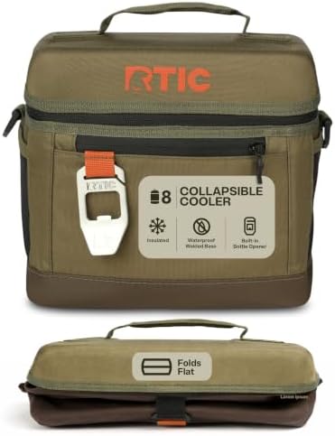 RTIC Everyday Cooler, Soft Sided Portable Insulated Cooling for Lunch, Beach, Drink, Beverage, Travel, Camping, Picnic, for Men and Women