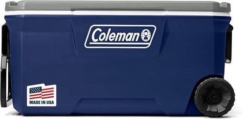 Coleman Classic Series Insulated Portable Rolling Cooler with Wheels, Leak-Resistant Outdoor Hard Cooler Keeps Ice up to 5 Days