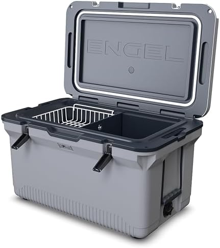 ENGEL 60 QT Ultra-Light Injection Molded Cooler - Ice Chest Keeps Ice up to 7...